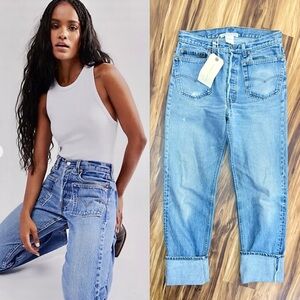 Free People x Trina Fix Collab Reworked Sailor Jeans